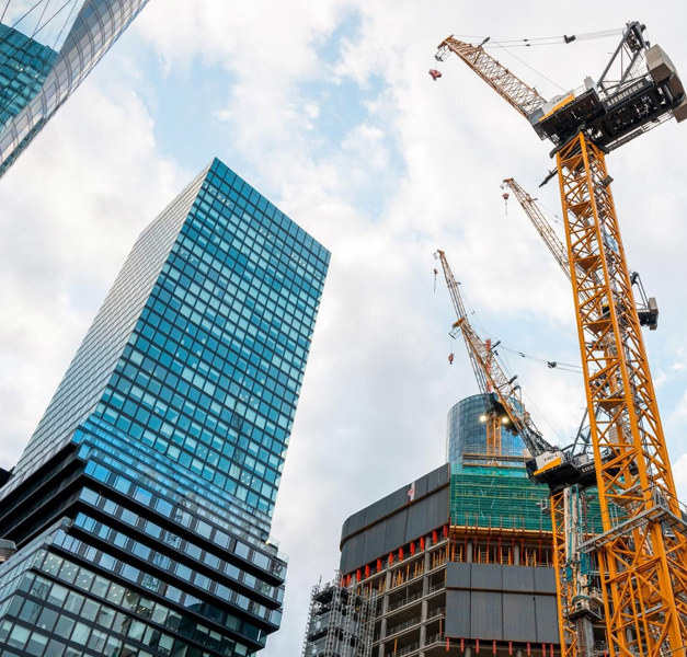 Bouw van kantoortoren